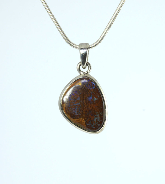 Unikat Anhänger Boulder-Opal Freeform