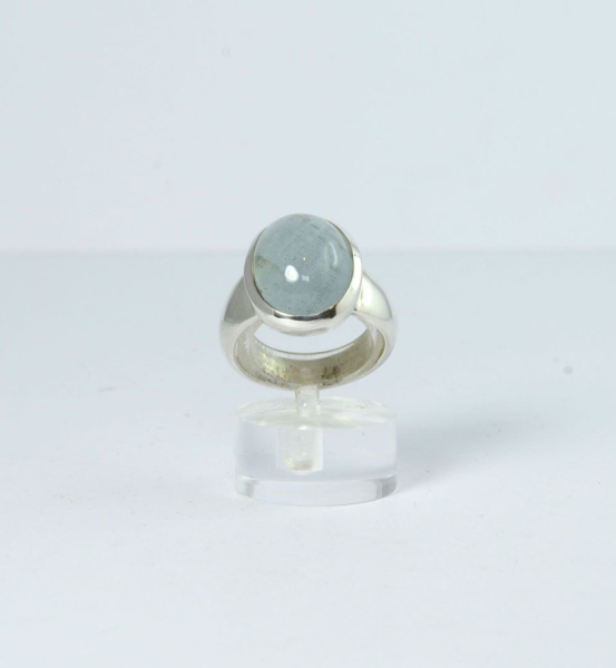 Unikat Ring Aquamarin Oval 15x12 mm